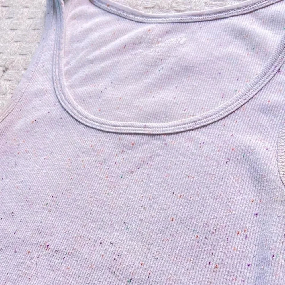 Women's White Ribbed Tank Top - Picture 3 of 4